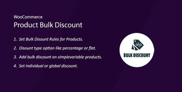 WooCommerce Product Bulk Discount