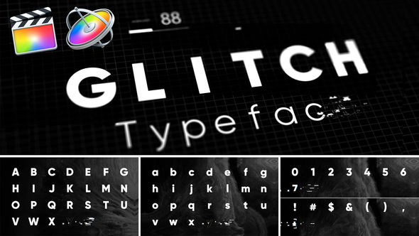 Glitch - Animated Typeface for FCPX and Motion 5