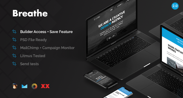Breathe - Responsive Email + Online Builder