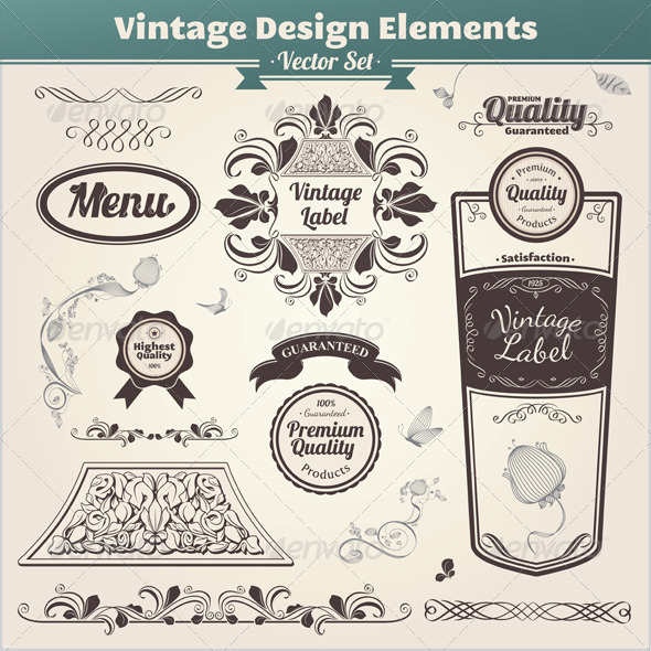 Vintage Design Elements - Decorative Symbols Decorative