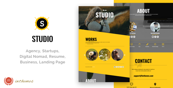 Studio - Portfolio, Creative, Corporate, Business Landing Page