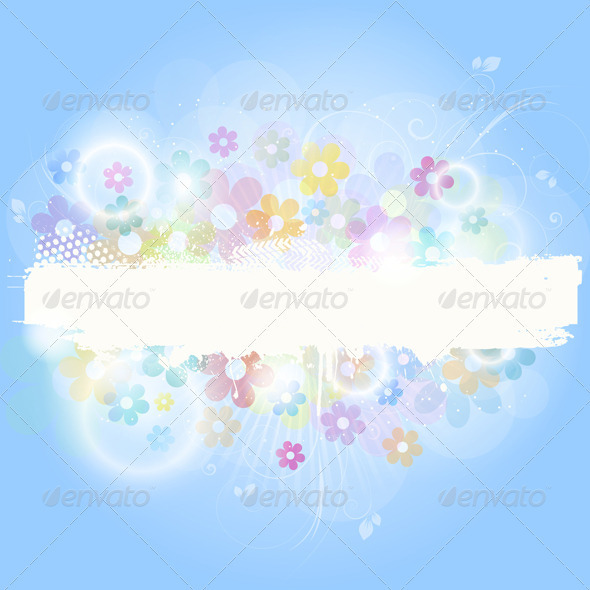 Floral grunge background