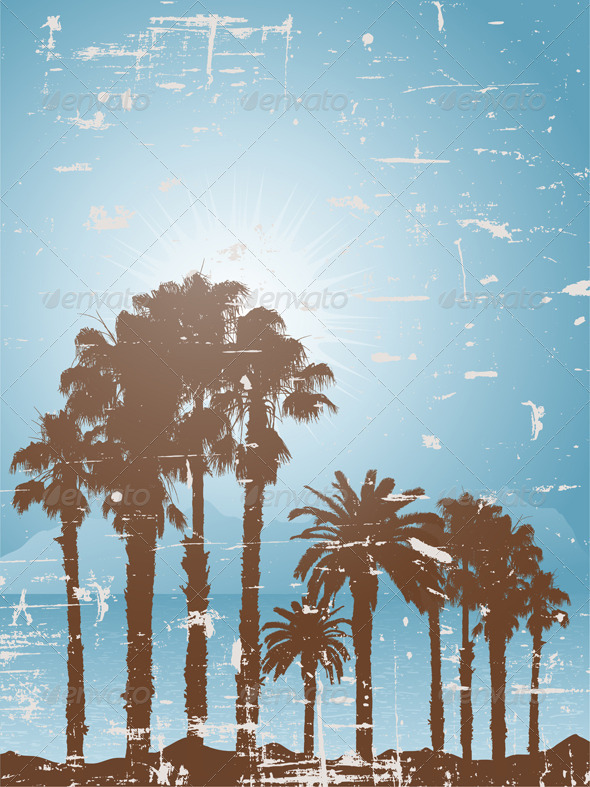 Grunge Tropical Landscape - Landscapes Nature