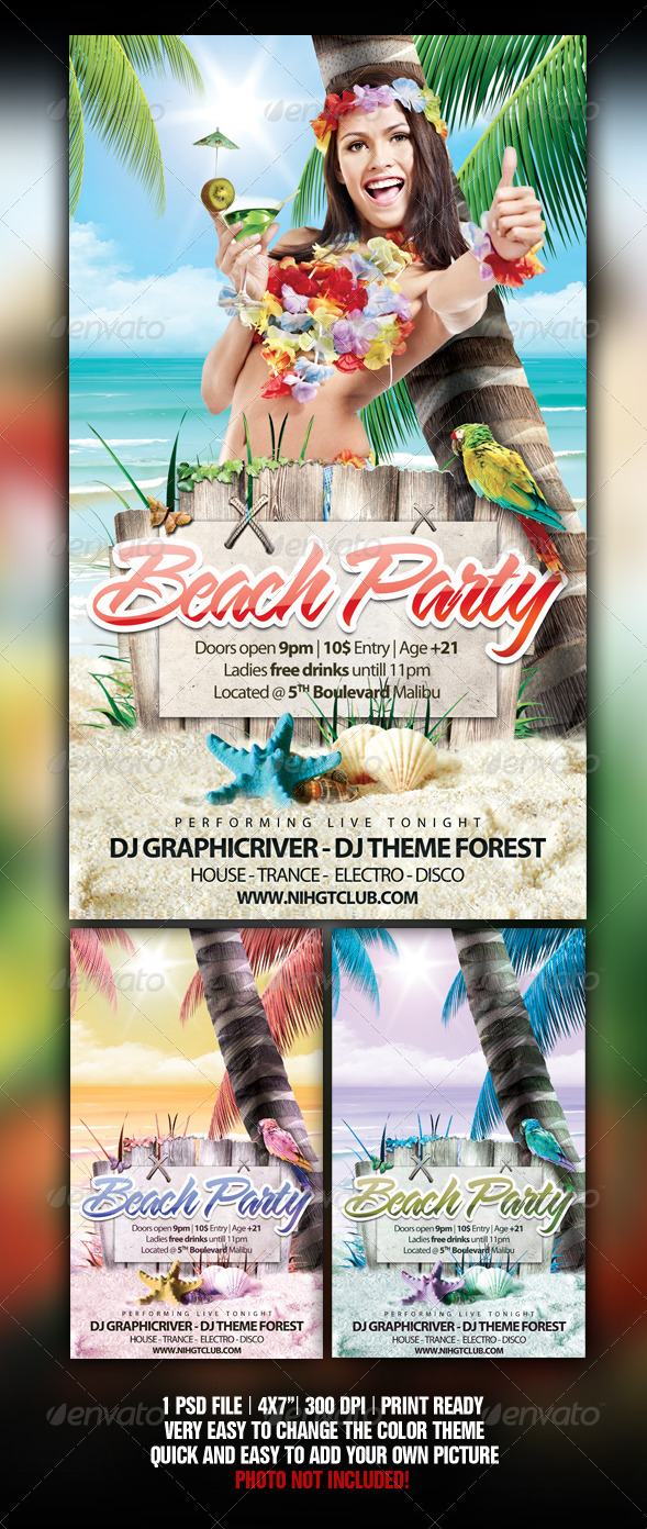 Tropical Beach Party - Clubs & Parties Events