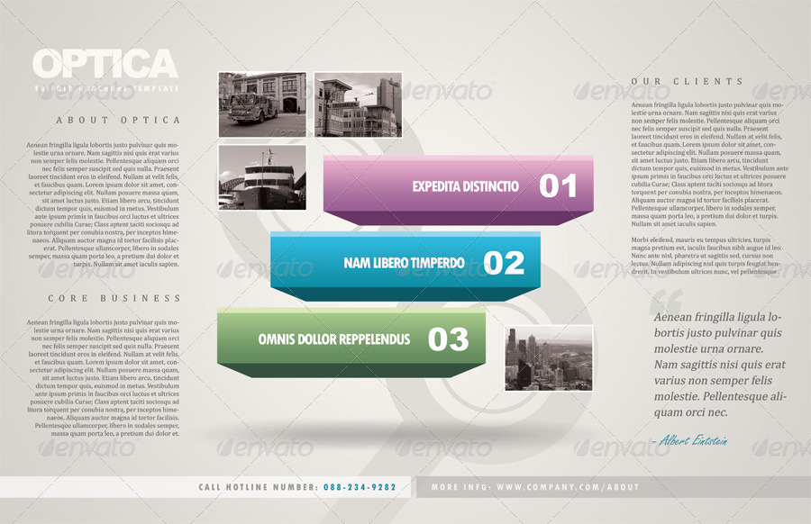 Optica Trifold Brochure Template, Print Templates GraphicRiver