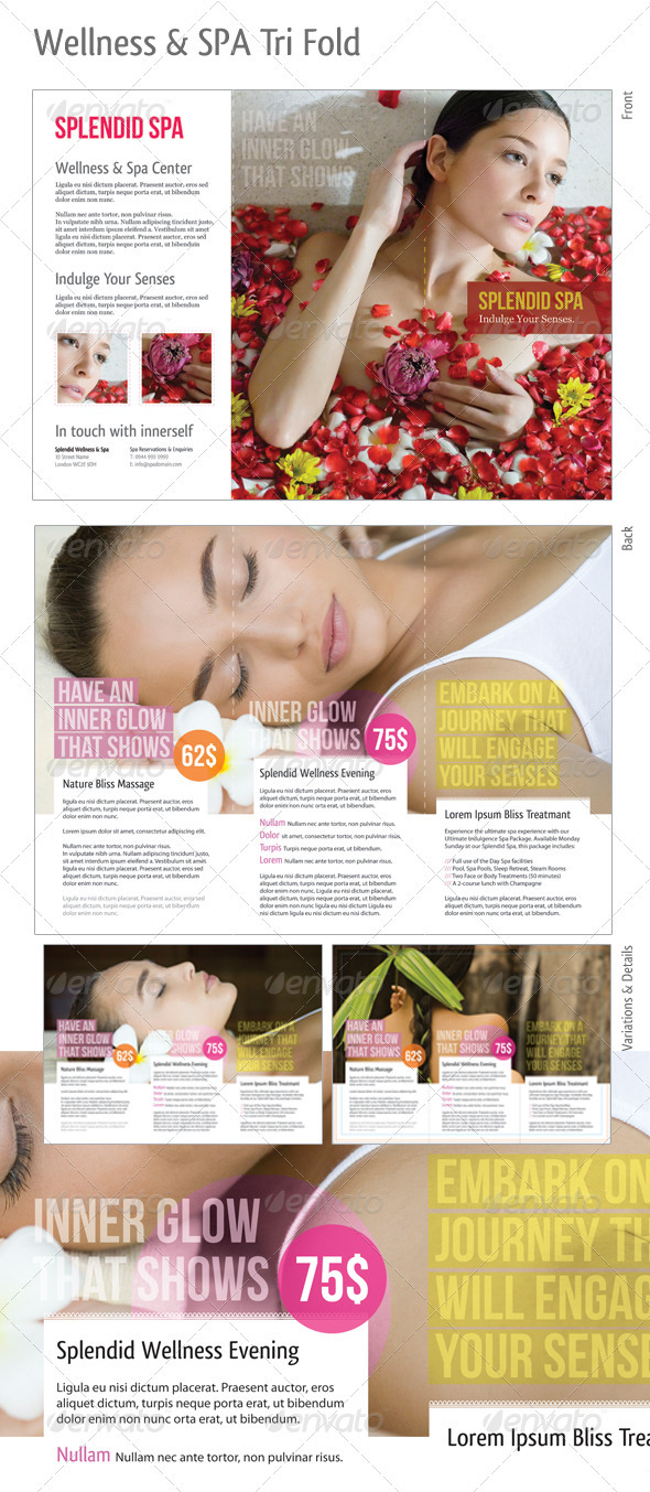 Tri-fold: Wellness & Spa - Catalogs Brochures