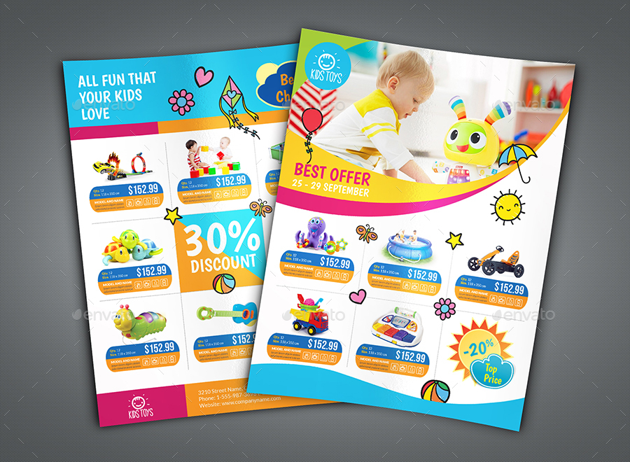 Toys Products Catalog Brochure Bundle Template by OWPictures GraphicRiver