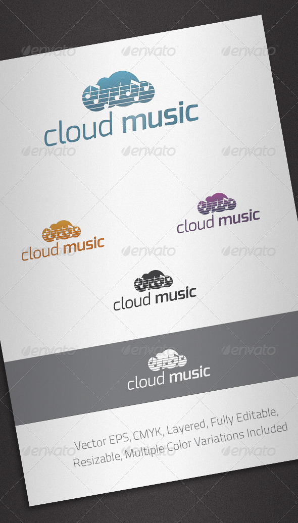 Cloud Music Logo Template - Abstract Logo Templates