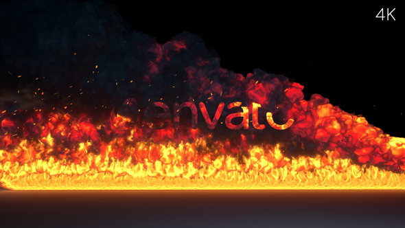 Fire Burning Logo - VideoHive 24298390