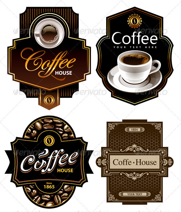 Four coffee design templates