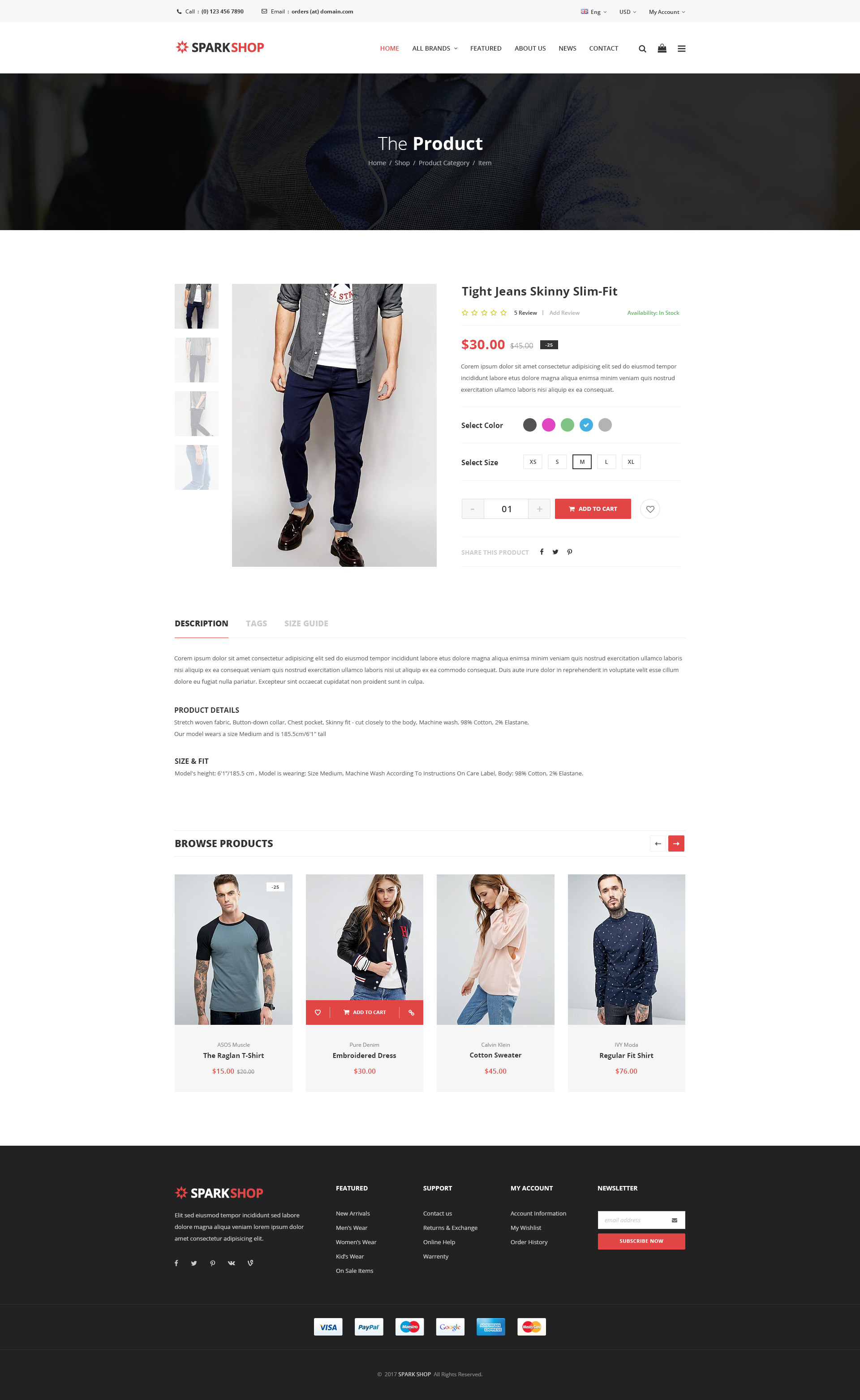 Spark - Shop PSD template by Templines | ThemeForest