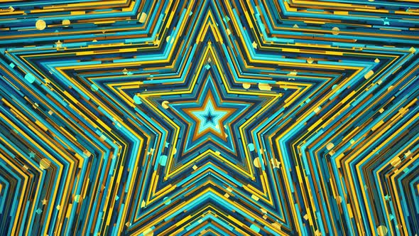 Colorful Blue Yellow Star