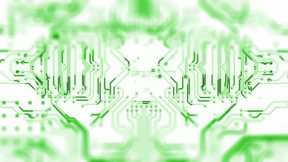 Abstract Digital Circuit Chip Board