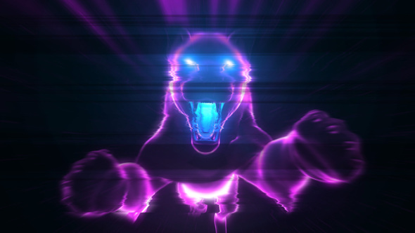 Neon Glitch Logo Intro