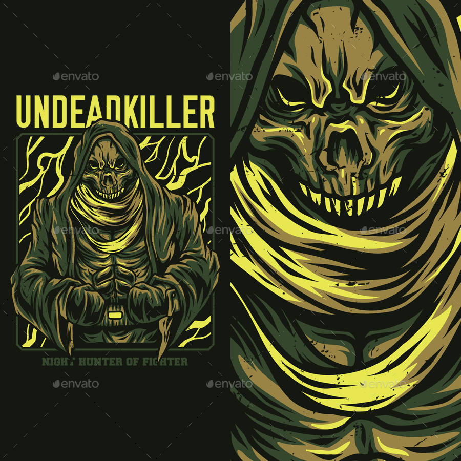 Undead Killer T-Shirt Design, T-Shirts | GraphicRiver