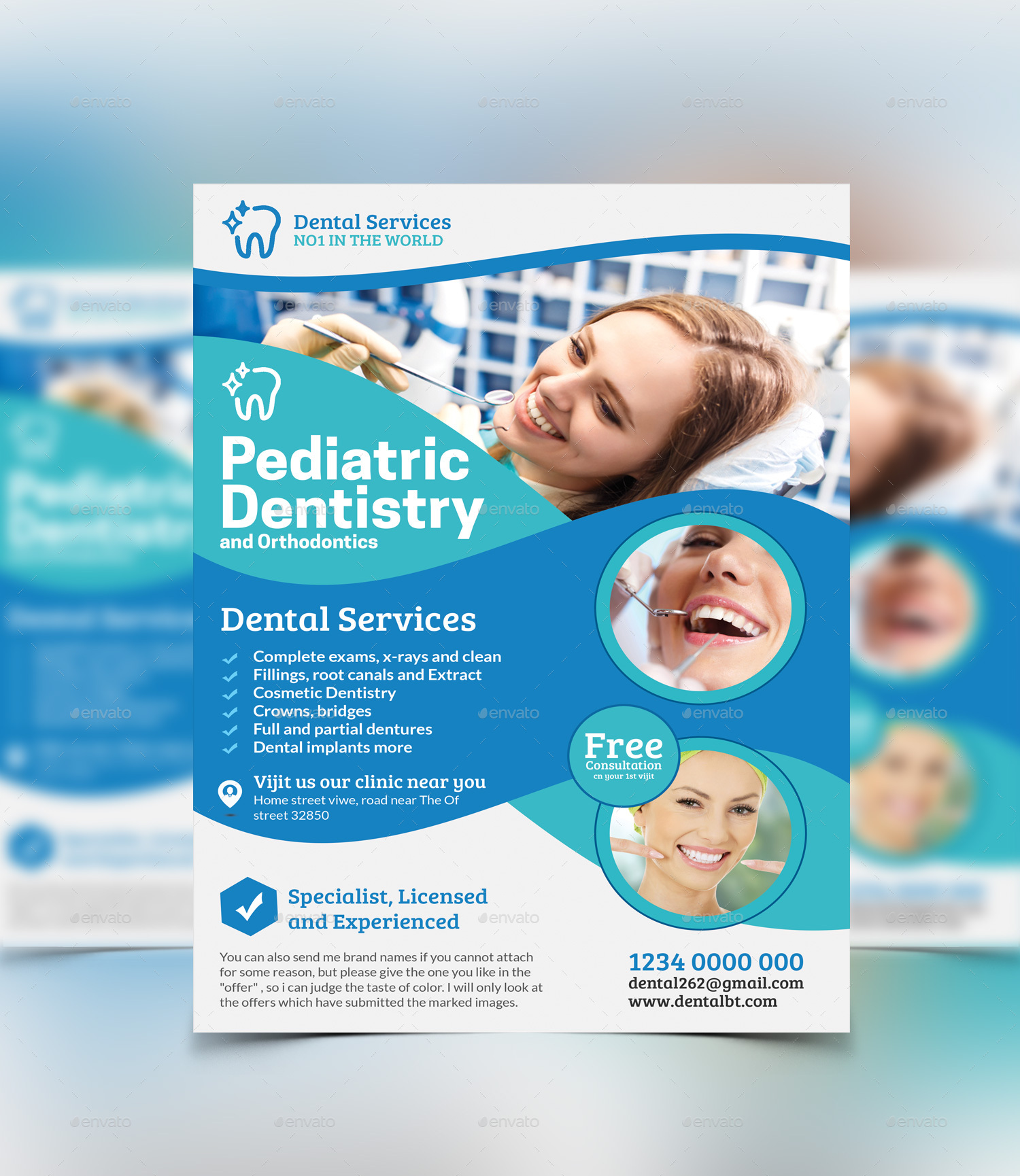 Dental Care Health Medical Flyer Template, Print Templates | GraphicRiver