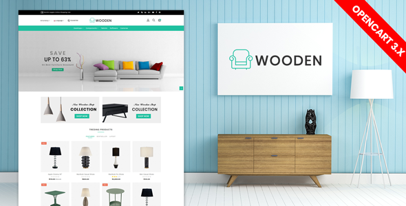 wooden furniture opencart 3.x theme (Free Installation)