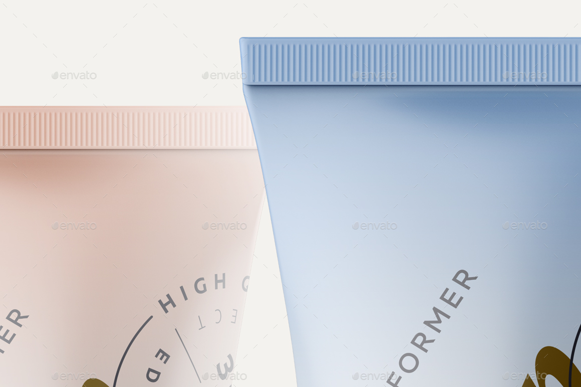 Download 3 Glossy Cosmetic Plastic Tube Mockup By Reformer Graphicriver