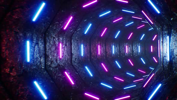 4K Decagon VJ Neon Tunnel alt