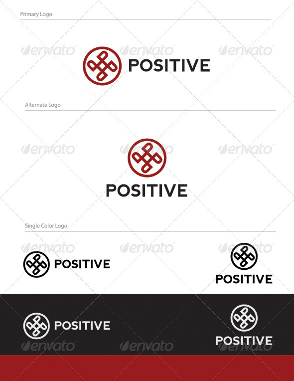 Positive Logo Design - LET-024 - Letters Logo Templates