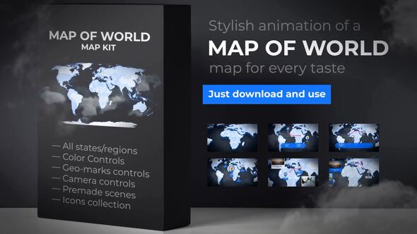 Map of World - VideoHive 24335774
