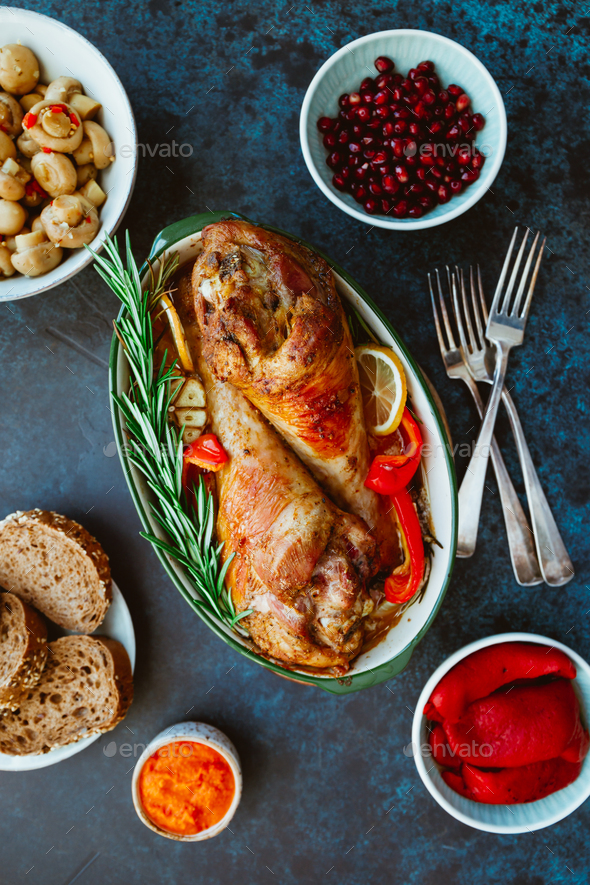 Roasted turkey legs for thanksgiving