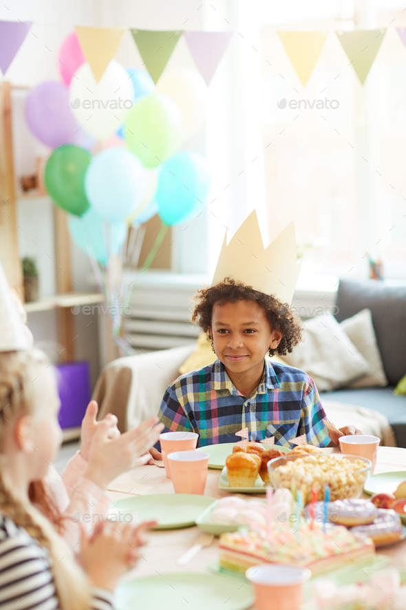 Download Cute African American Boy At Party Stock Photo By Seventyfourimages