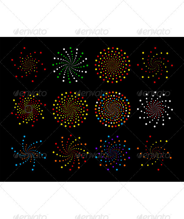 Set of abstract vector design elements