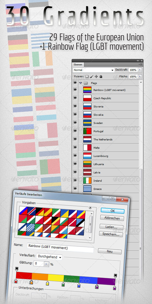30 Gradients - Flags of the European Union