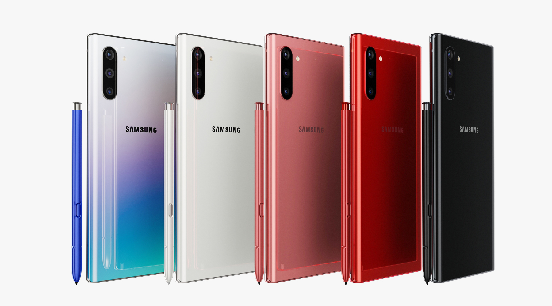 samsung note 10 plus all colours