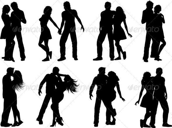 Couples silhouettes - People Characters