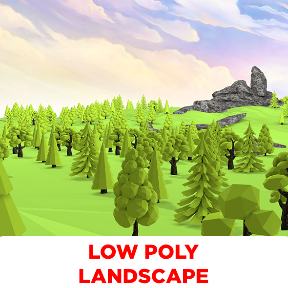Low Poly Landscape - 3Docean 24350656