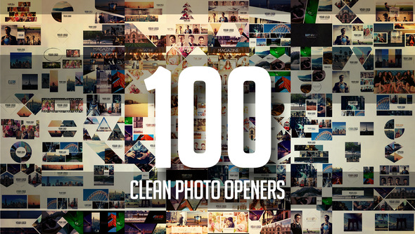 100 Clean Photo Openers - Logo Reveal Pack