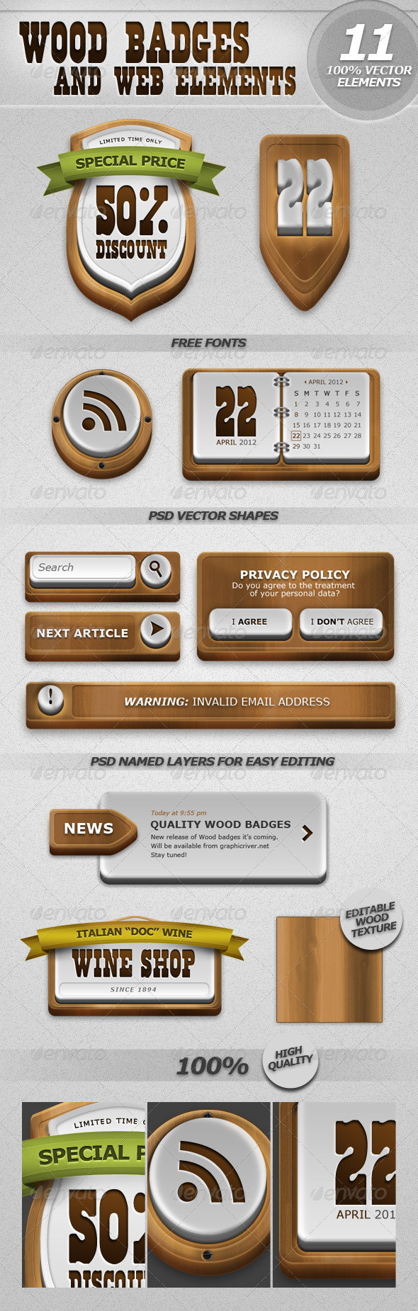Wood Badges and Web Elements - Miscellaneous Web Elements