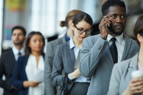 Waiting for business forum registration - Stock Photo - Images