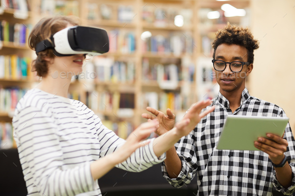 Demonstrating 3D model using augmented reality - Stock Photo - Images