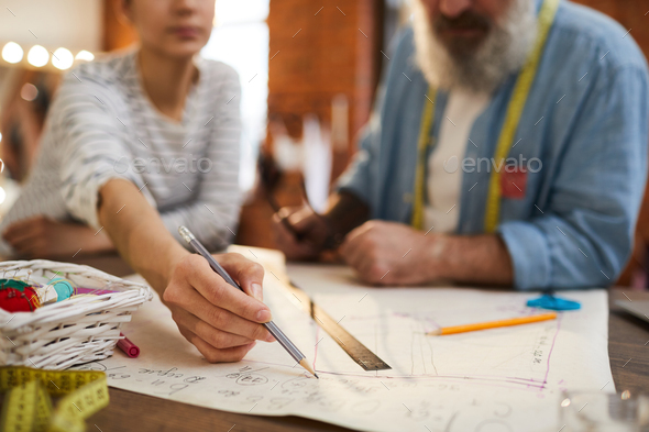 Designer with pencil - Stock Photo - Images