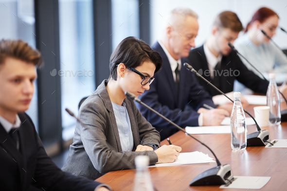Business People in Forum - Stock Photo - Images