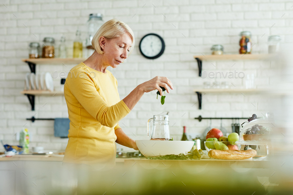 Making healthy salad - Stock Photo - Images