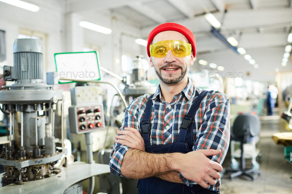 Mature Worker Smiling at Camera - Stock Photo - Images