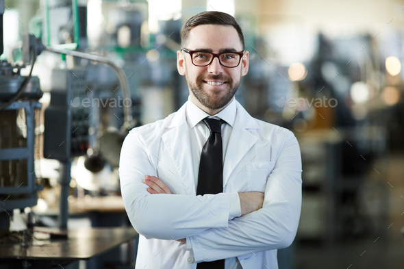 Handsome Factory Manager Posing - Stock Photo - Images
