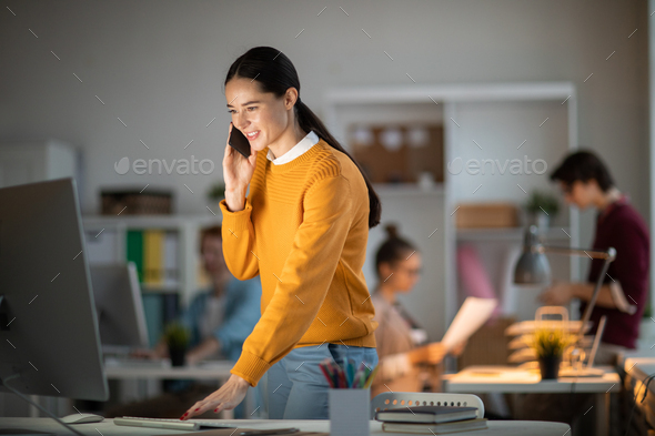 Busy office worker - Stock Photo - Images