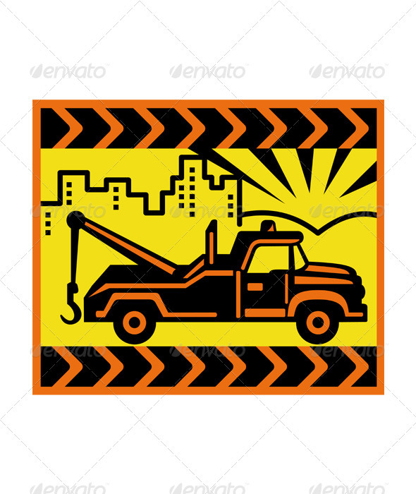 Wrecker Truck Vintage Style