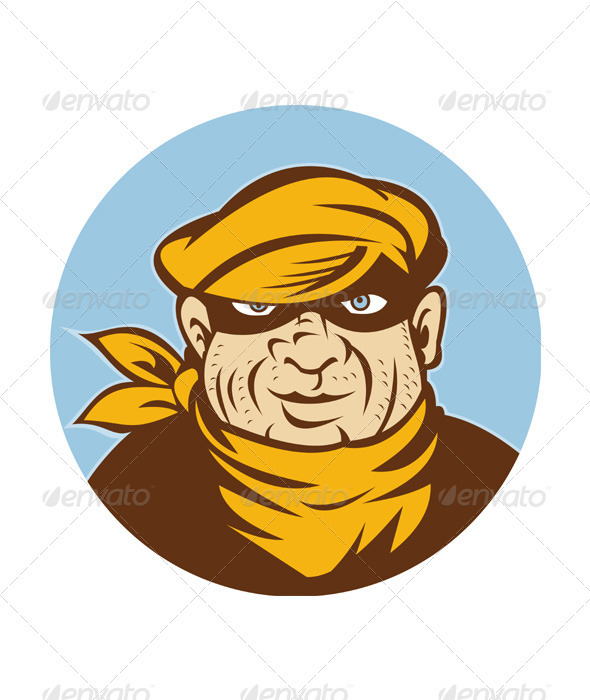 Head Shot of a Burglar 