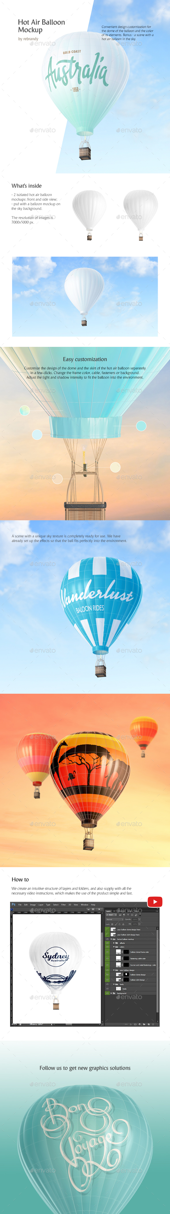 Download Hot Air Balloon Mockup By Rebrandy Graphicriver