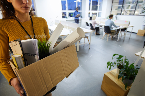 Leaving office after dismissal - Stock Photo - Images