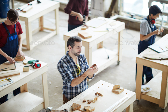 Making kids toys from wood - Stock Photo - Images