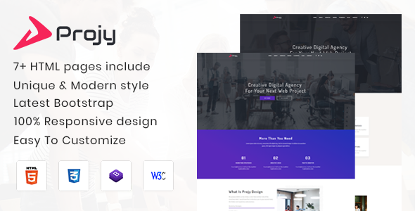 Projy - Multipurpose Responsive Template by uxign