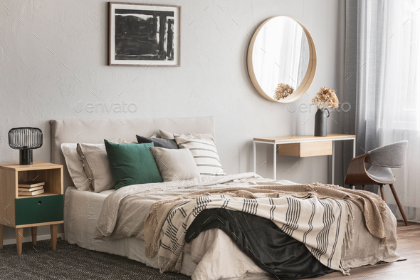 Elegant round mirror - Stock Photo - Images