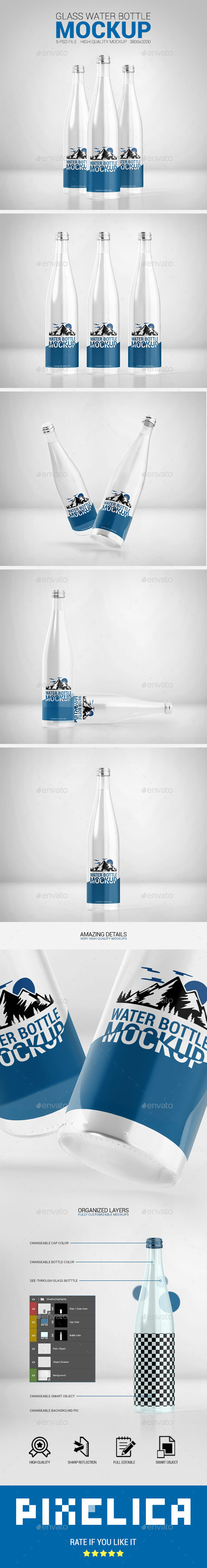 Download Glass Water Bottle Mockup By Pixelica21 Graphicriver